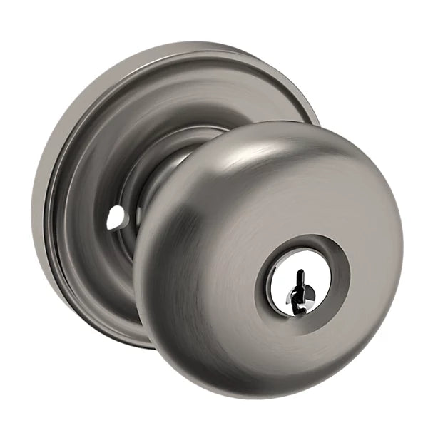 Baldwin - Estate Collection - Keyed Knobs & Levers - 5205 Classic Keyed Door Knob w/ Classic Rose (Pre-Configured)