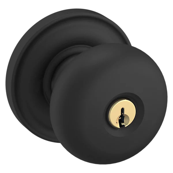 Baldwin - Estate Collection - Keyed Knobs & Levers - 5205 Classic Keyed Door Knob w/ Classic Rose (Pre-Configured)