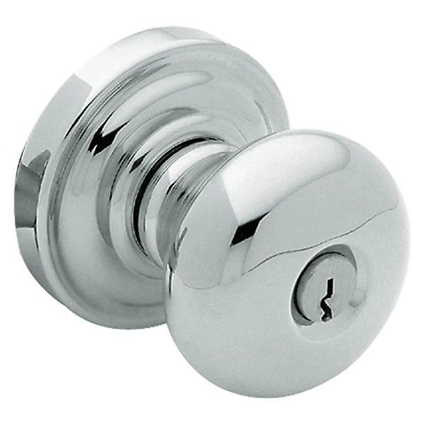 Baldwin - Estate Collection - Keyed Knobs & Levers - 5205 Classic Keyed Door Knob w/ Classic Rose (Pre-Configured)
