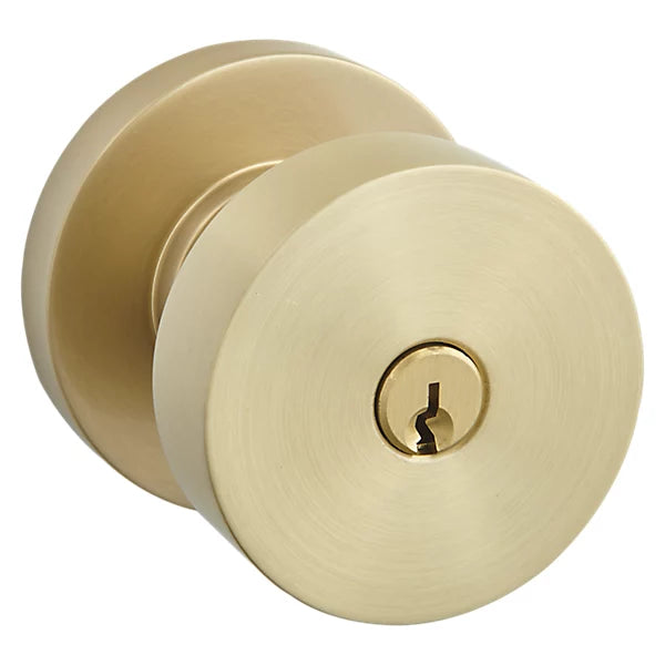 Baldwin - Estate Collection - Keyed Knobs & Levers - 5230 Minneapolis Keyed Door Knob w/ Round Rose (Pre-Configured)