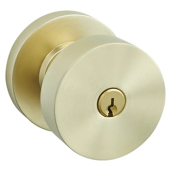 Baldwin - Estate Collection - Keyed Knobs & Levers - 5230 Minneapolis Keyed Door Knob w/ Round Rose (Pre-Configured)