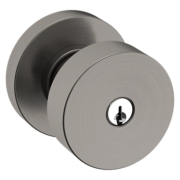 Baldwin - Estate Collection - Keyed Knobs & Levers - 5230 Minneapolis Keyed Door Knob w/ Round Rose (Pre-Configured)