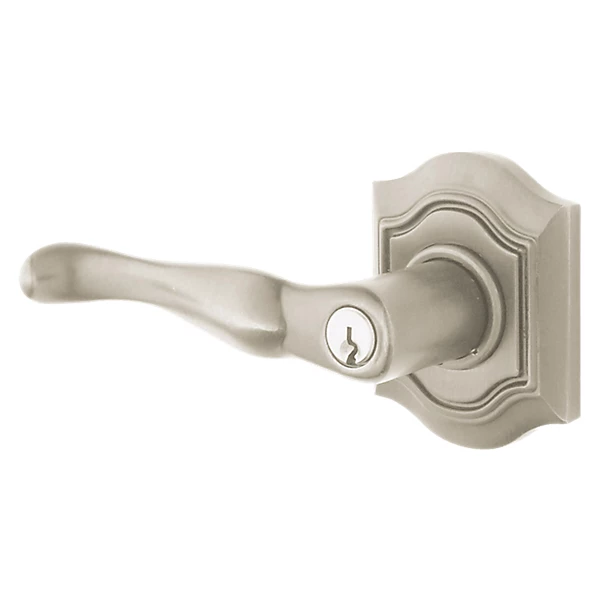Baldwin - Estate Collection - Keyed Knobs & Levers - 5237 Bethpage Keyed Door Lever w/ Bethpage Rose (Pre-Configured)
