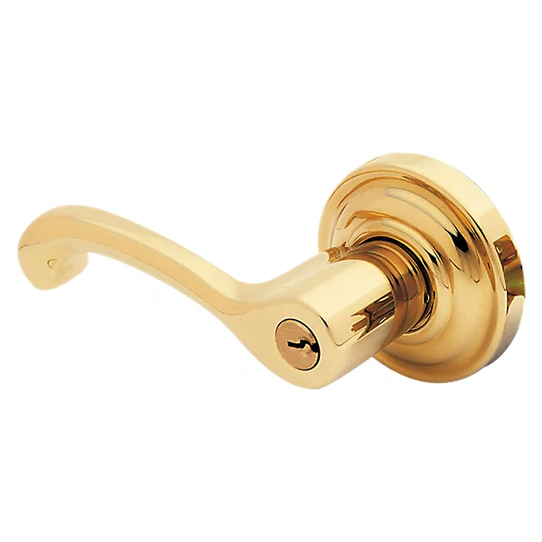 Baldwin - Estate Collection - Keyed Knobs & Levers - 5245 Classic Keyed Door Lever w/ Classic Rose (Pre-Configured)
