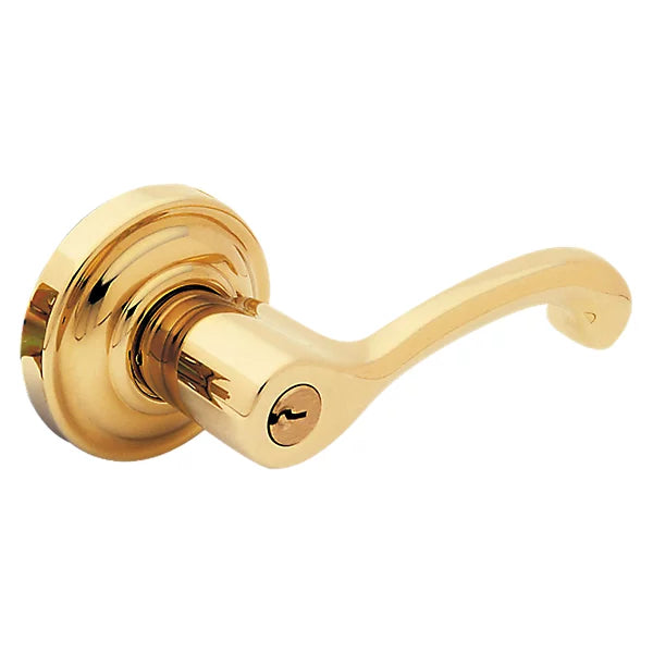 Baldwin - Estate Collection - Keyed Knobs & Levers - 5245 Classic Keyed Door Lever w/ Classic Rose (Pre-Configured)