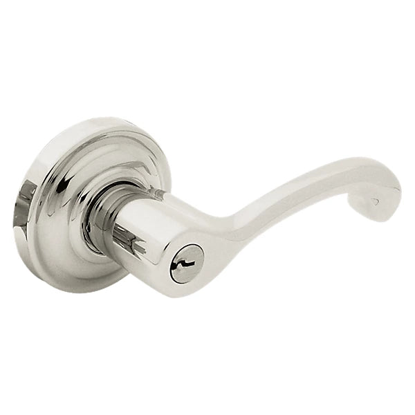 Baldwin - Estate Collection - Keyed Knobs & Levers - 5245 Classic Keyed Door Lever w/ Classic Rose (Pre-Configured)