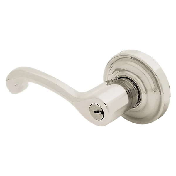 Baldwin - Estate Collection - Keyed Knobs & Levers - 5245 Classic Keyed Door Lever w/ Classic Rose (Pre-Configured)