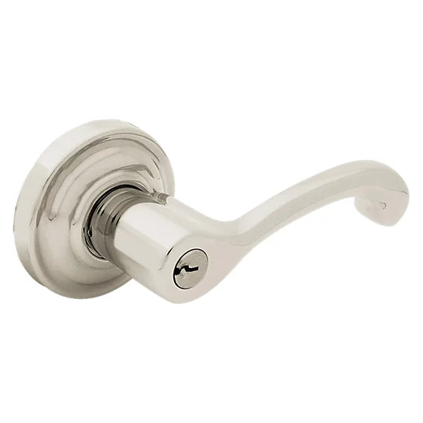 Baldwin - Estate Collection - Keyed Knobs & Levers - 5245 Classic Keyed Door Lever w/ Classic Rose (Pre-Configured)
