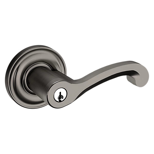 Baldwin - Estate Collection - Keyed Knobs & Levers - 5245 Classic Keyed Door Lever w/ Classic Rose (Pre-Configured)