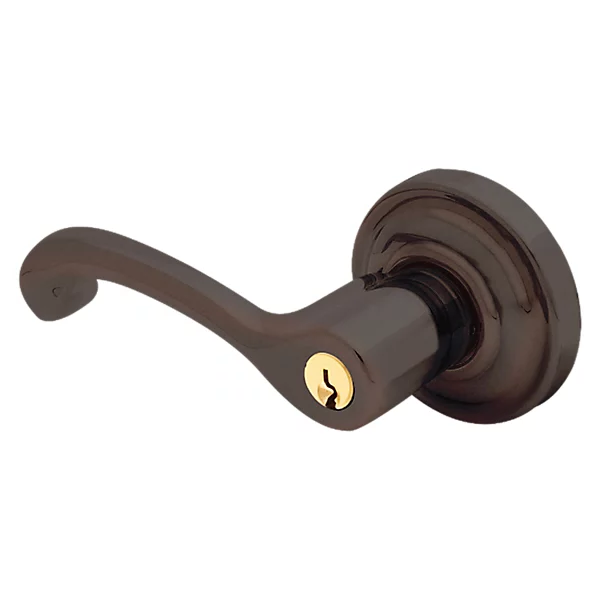 Baldwin - Estate Collection - Keyed Knobs & Levers - 5245 Classic Keyed Door Lever w/ Classic Rose (Pre-Configured)