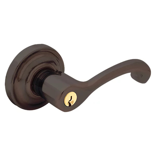Baldwin - Estate Collection - Keyed Knobs & Levers - 5245 Classic Keyed Door Lever w/ Classic Rose (Pre-Configured)
