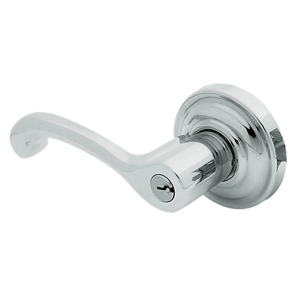 Baldwin - Estate Collection - Keyed Knobs & Levers - 5245 Classic Keyed Door Lever w/ Classic Rose (Pre-Configured)