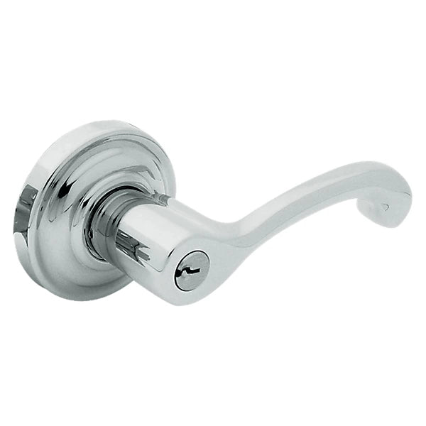 Baldwin - Estate Collection - Keyed Knobs & Levers - 5245 Classic Keyed Door Lever w/ Classic Rose (Pre-Configured)