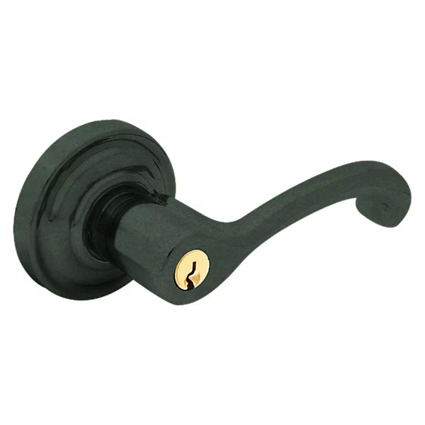 Baldwin - Estate Collection - Keyed Knobs & Levers - 5245 Classic Keyed Door Lever w/ Classic Rose (Pre-Configured)