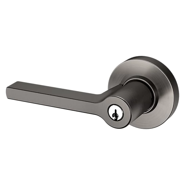 Baldwin - Estate Collection - Keyed Knobs & Levers - 5260 Minneapolis Keyed Door Lever w/ Round Rose (Pre-Configured)
