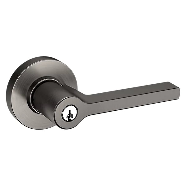Baldwin - Estate Collection - Keyed Knobs & Levers - 5260 Minneapolis Keyed Door Lever w/ Round Rose (Pre-Configured)