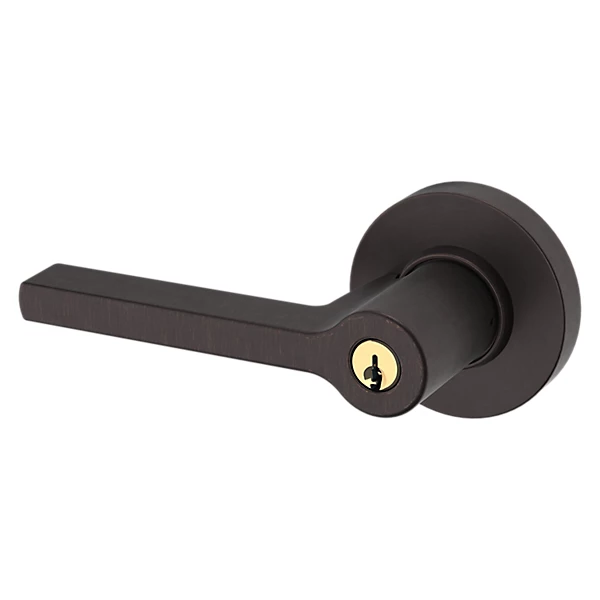 Baldwin - Estate Collection - Keyed Knobs & Levers - 5260 Minneapolis Keyed Door Lever w/ Round Rose (Pre-Configured)