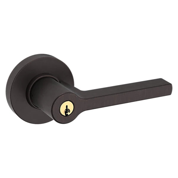 Baldwin - Estate Collection - Keyed Knobs & Levers - 5260 Minneapolis Keyed Door Lever w/ Round Rose (Pre-Configured)