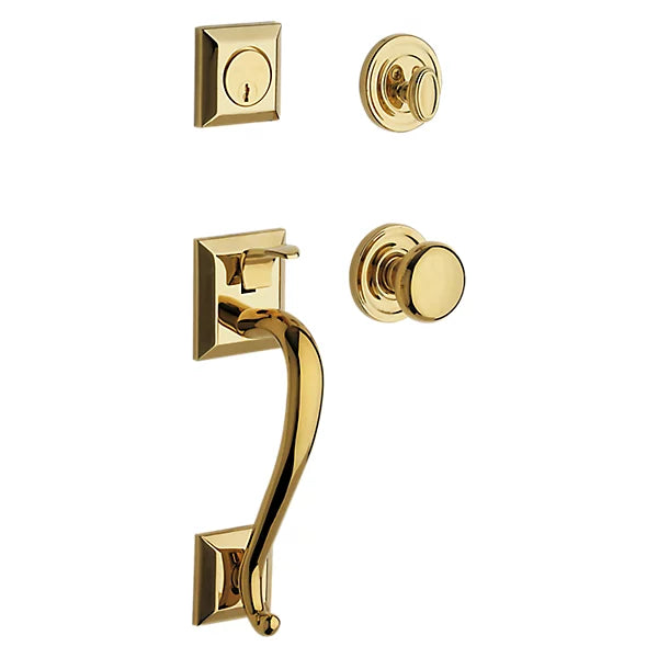 Baldwin - Estate Collection - Tubular Entry Handlesets - Madison Sectional Trim w/ 5015 Classic Knob
