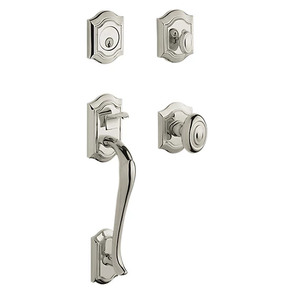 Baldwin - Estate Collection - Tubular Entry Handlesets - Bethpage Sectional Trim w/ 5077 Bethpage Knob