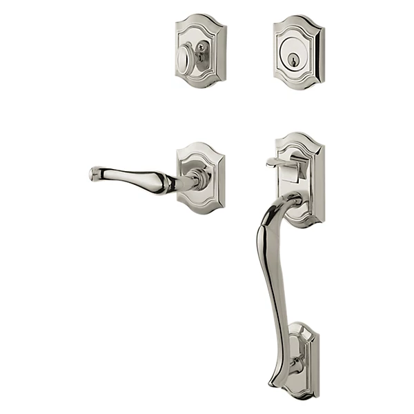 Baldwin - Estate Collection - Tubular Entry Handlesets - Bethpage Sectional Trim w/ 5447V Bethpage Lever