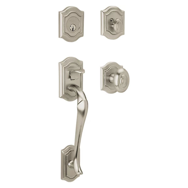 Baldwin - Estate Collection - Tubular Entry Handlesets - Bethpage Sectional Trim w/ 5077 Bethpage Knob