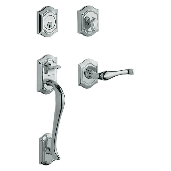 Baldwin - Estate Collection - Tubular Entry Handlesets - Bethpage Sectional Trim w/ 5447V Bethpage Lever