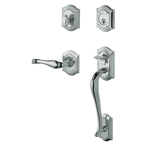Baldwin - Estate Collection - Tubular Entry Handlesets - Bethpage Sectional Trim w/ 5447V Bethpage Lever