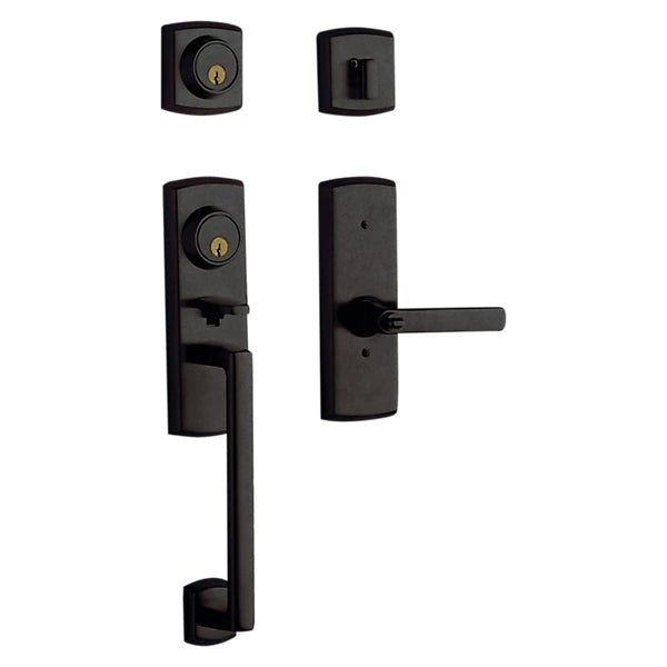 Baldwin - Estate Collection - Tubular Entry Handlesets - Soho Two-Point Lock Handleset w/ 5485V Soho Lever