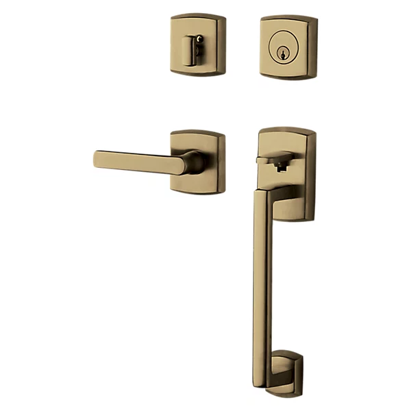 Baldwin - Estate Collection - Tubular Entry Handlesets - Soho Sectional Trim w/ 5485V Soho Lever