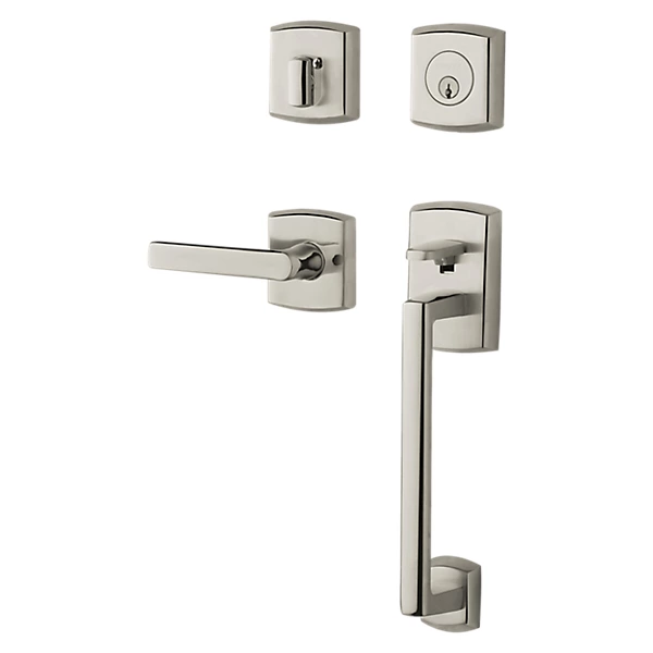Baldwin - Estate Collection - Tubular Entry Handlesets - Soho Sectional Trim w/ 5485V Soho Lever