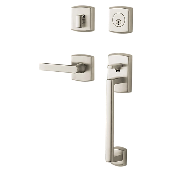 Baldwin - Estate Collection - Tubular Entry Handlesets - Soho Sectional Trim w/ 5485V Soho Lever