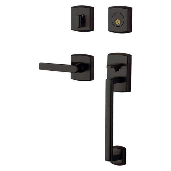 Baldwin - Estate Collection - Tubular Entry Handlesets - Soho Sectional Trim w/ 5485V Soho Lever