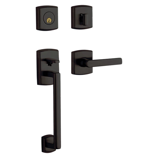 Baldwin - Estate Collection - Tubular Entry Handlesets - Soho Sectional Trim w/ 5485V Soho Lever