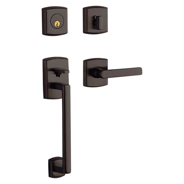 Baldwin - Estate Collection - Tubular Entry Handlesets - Soho Sectional Trim w/ 5485V Soho Lever