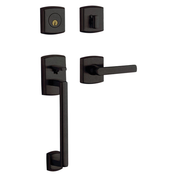Baldwin - Estate Collection - Tubular Entry Handlesets - Soho Sectional Trim w/ 5485V Soho Lever