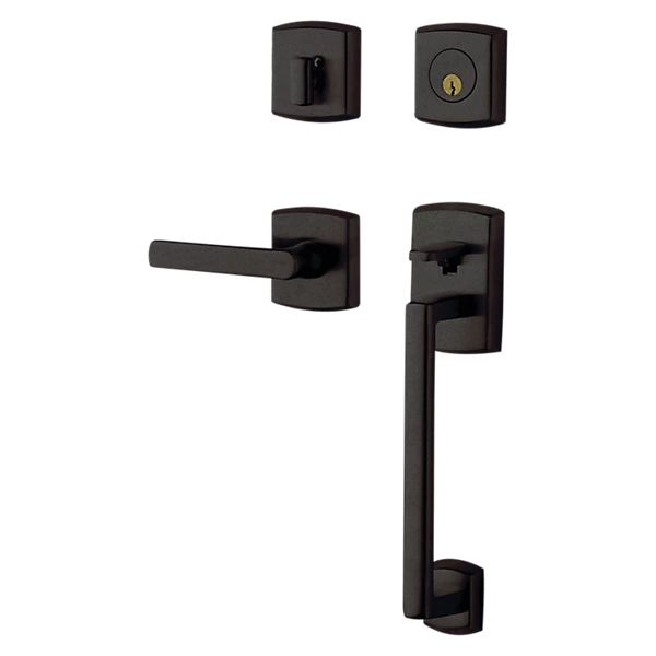 Baldwin - Estate Collection - Tubular Entry Handlesets - Soho Sectional Trim w/ 5485V Soho Lever