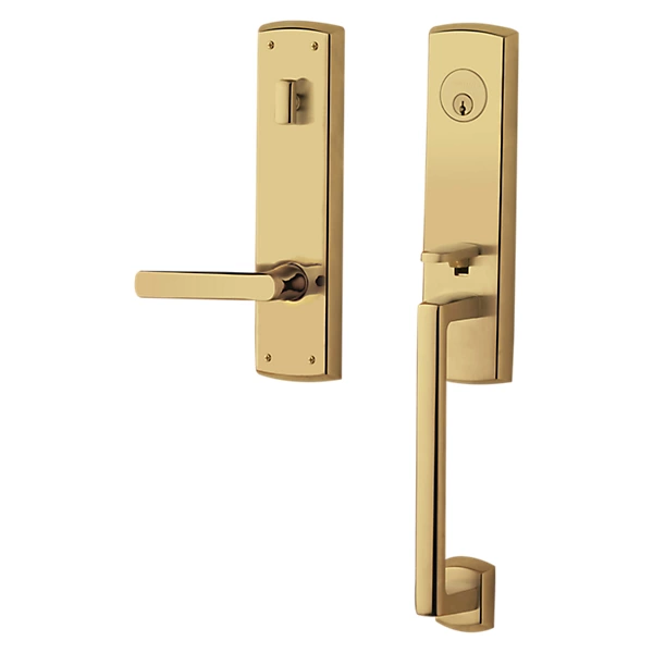 Baldwin - Estate Collection - Tubular Entry Handlesets - Soho 3/4 Escutcheon Emergency Egress Handleset w/ 5485V Soho Lever