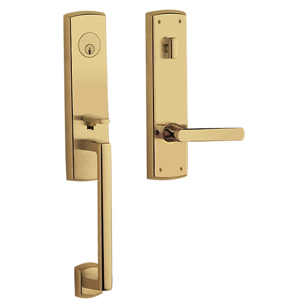 Baldwin - Estate Collection - Tubular Entry Handlesets - Soho 3/4 Escutcheon Emergency Egress Handleset w/ 5485V Soho Lever