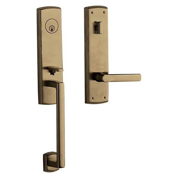 Baldwin - Estate Collection - Tubular Entry Handlesets - Soho 3/4 Escutcheon Emergency Egress Handleset w/ 5485V Soho Lever