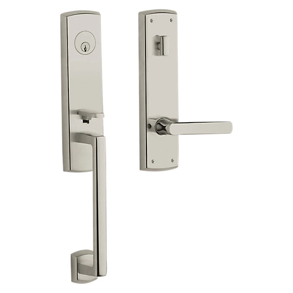 Baldwin - Estate Collection - Tubular Entry Handlesets - Soho 3/4 Escutcheon Emergency Egress Handleset w/ 5485V Soho Lever