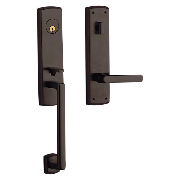 Baldwin - Estate Collection - Tubular Entry Handlesets - Soho 3/4 Escutcheon Emergency Egress Handleset w/ 5485V Soho Lever