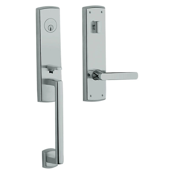 Baldwin - Estate Collection - Tubular Entry Handlesets - Soho 3/4 Escutcheon Emergency Egress Handleset w/ 5485V Soho Lever