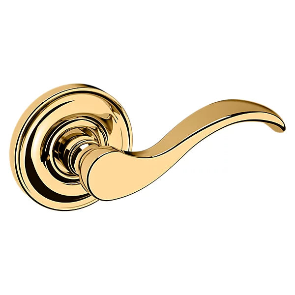 Baldwin - Estate Collection - Knobs & Levers - 5455V Wave Door Lever w/ 5048 Rose (Pre-Configured)