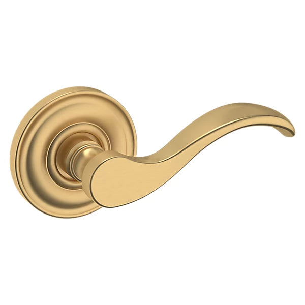 Baldwin - Estate Collection - Knobs & Levers - 5455V Wave Door Lever w/ 5048 Rose (Pre-Configured)