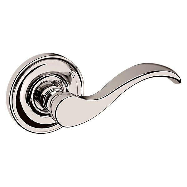 Baldwin - Estate Collection - Knobs & Levers - 5455V Wave Door Lever w/ 5048 Rose (Pre-Configured)