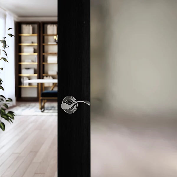 Baldwin - Estate Collection - Knobs & Levers - 5455V Wave Door Lever w/ 5048 Rose (Pre-Configured)