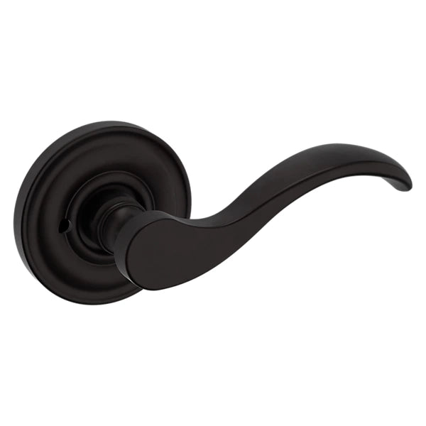 Baldwin - Estate Collection - Knobs & Levers - 5455V Wave Door Lever w/ 5048 Rose (Pre-Configured)