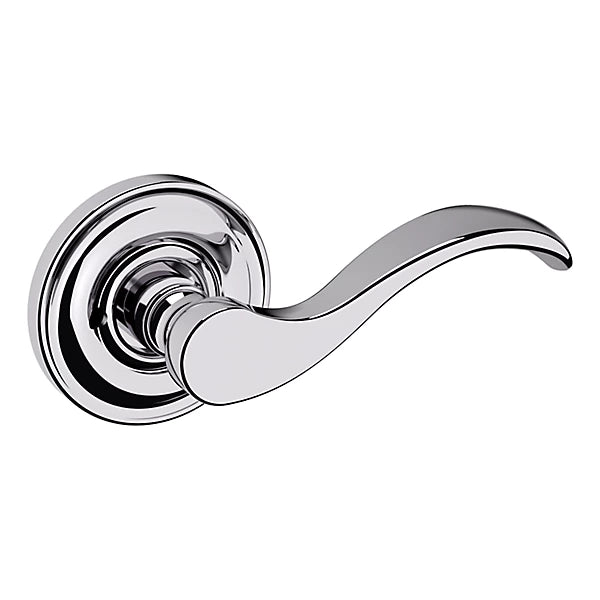 Baldwin - Estate Collection - Knobs & Levers - 5455V Wave Door Lever w/ 5048 Rose (Pre-Configured)