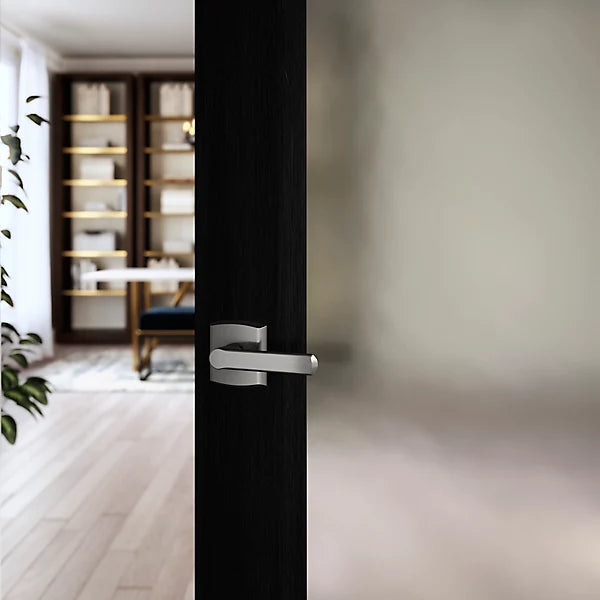 Baldwin - Estate Collection - Knobs & Levers - 5485V Soho Door Lever w/ R026 Rose (Pre-Configured)